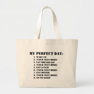 Bolsa Tote Grande Meu dia perfeito