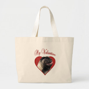 Bolsa Tote Grande Meu Namorados Pug