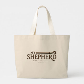 Bolsa Tote Grande MEU PASTOR | Salmo 23:1 | Escritura