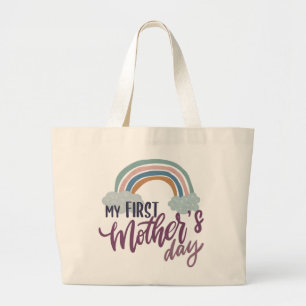 Bolsa Tote Grande Meu primeiro Dia de as mães