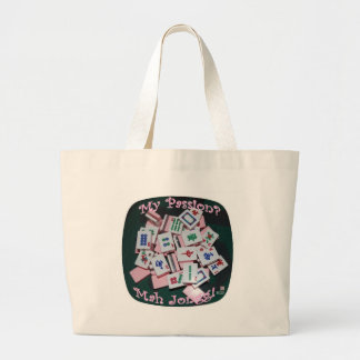 Bolsa Tote Grande meu saco do jongg do mah da paixão