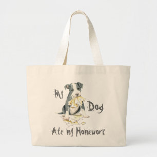 Bolsa Tote Grande Meu Touro De Pit Comeu Minha Casa