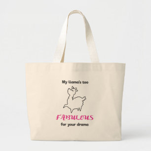 Bolsa Tote Grande Meus Lhamas Fabulosos Demais Para Seu Drama Llama