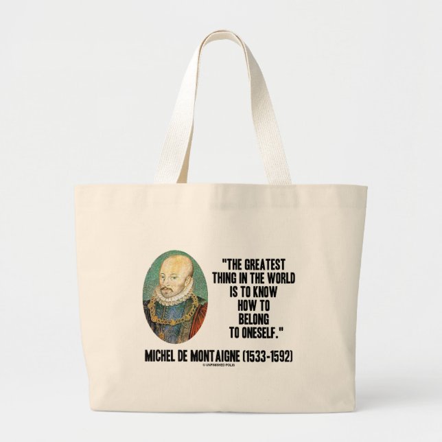 Bolsa Tote Grande Michel de Montaigne como oneselfpertencer- (Frente)