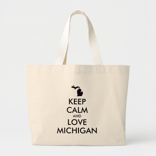 Bolsa Tote Grande MICHIGAN personalizável (Frente)