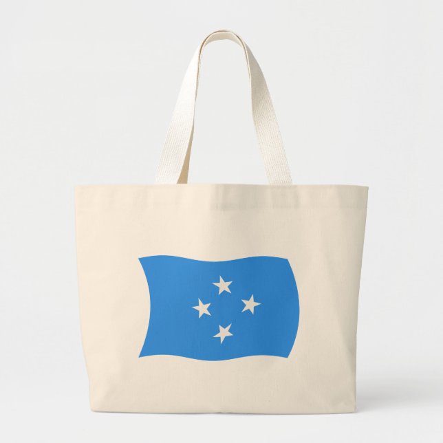 Bolsa Tote Grande Micronésia Flag Tote Bag (Frente)