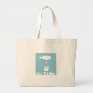 Bolsa Tote Grande Microplaquetas dos peixes N