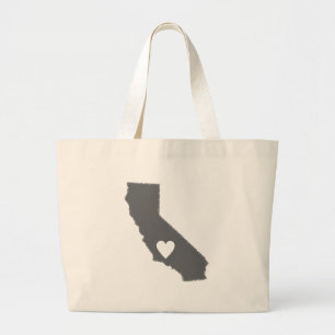 Bolsa Tote Grande Mim amor do estado do esboço do olhar do Grunge d