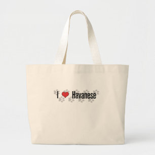 Bolsa Tote Grande Mim (coração) Havanese
