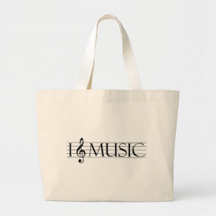 Bolsa Tote Grande mim música 2 do coração