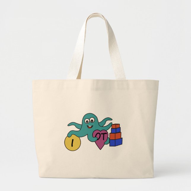 Bolsa Tote Grande Mim saco do coração OT (Frente)