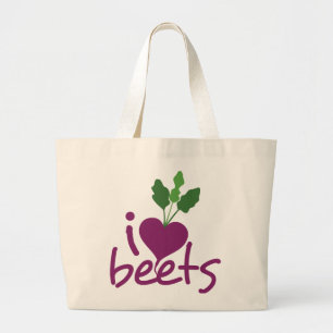 Bolsa Tote Grande mim sacola das beterrabas do coração