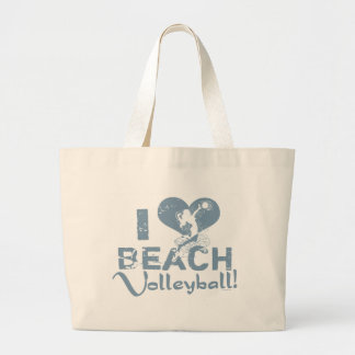 Bolsa Tote Grande Mim voleibol de praia do coração