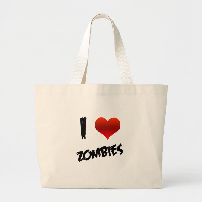 Bolsa Tote Grande Mim zombis do coração (Frente)