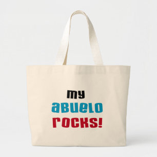 Bolsa Tote Grande Minha Abuelo Rocks T-shirts e presentes