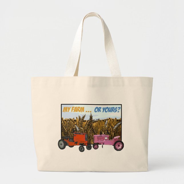 BOLSA TOTE GRANDE "MINHA FAZENDA OU SUA? " (Frente)