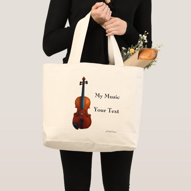 Bolsa Tote Grande Minha Música (Frente (produto))
