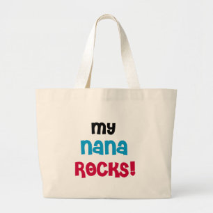 Bolsa Tote Grande Minha Nana Rocks T-shirts e presentes