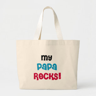 Bolsa Tote Grande Minha papá balança t-shirt e presentes