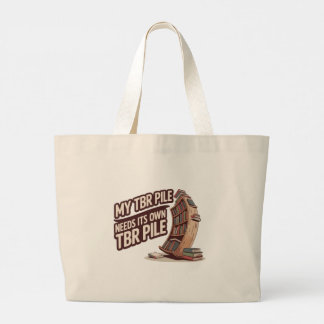 Bolsa Tote Grande Minha Pilha de Leituras Pendentes Precisa da Sua P