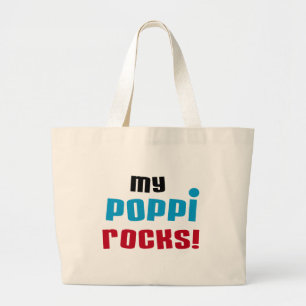Bolsa Tote Grande Minha Poppi Rocks T-shirts e presentes