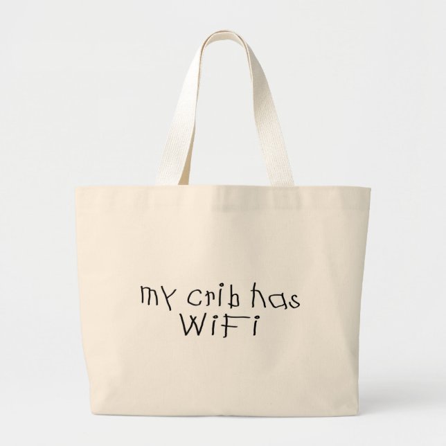 Bolsa Tote Grande Minha ucha tem o wifi (Frente)