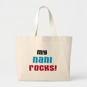 Bolsa Tote Grande Minhas camisetas Nani Rocks e presentes
