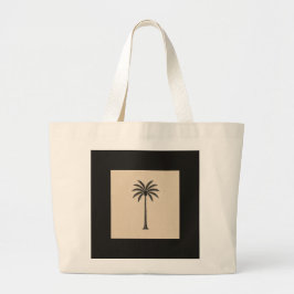 Bolsa Tote Grande Minimalist Palm Tree Terracotta Elegant Tote Bag