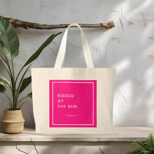 Bolsa Tote Grande Mínimo personalizado beijado pelo Saco Sol Tote
