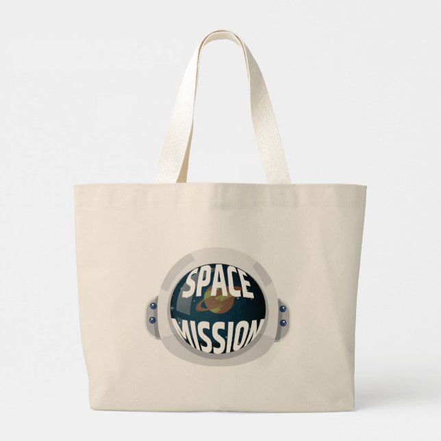 Bolsa Tote Grande Missão espacial (Verso)