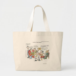 Bolsa Tote Grande Mitt Romney Em Terapia Camisetas Engraçadas Cartõe