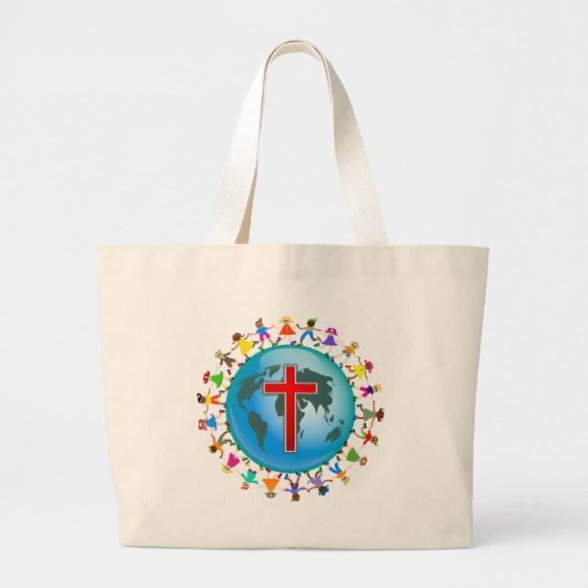 Bolsa Tote Grande Miúdos cristãos (Frente)