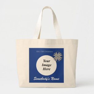 Bolsa Tote Grande Modelo de Clover Cinza por Kenneth Yoncich