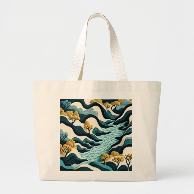 Bolsa Tote Grande Modern Landscape (Frente)