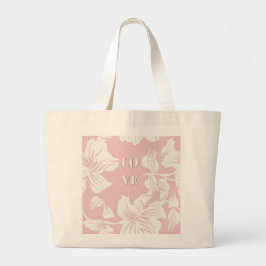 Bolsa Tote Grande Moderno Minimalista LOVE Botânico Jumbo Tote