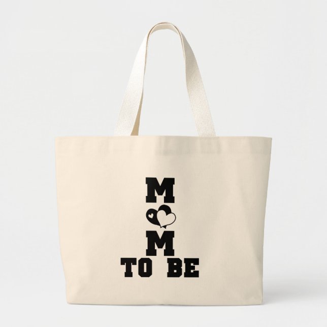 Bolsa Tote Grande MOM a ser - Texto preto (Frente)