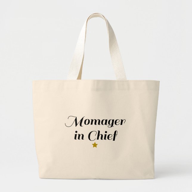 Bolsa Tote Grande Momager em Chefe (Frente)