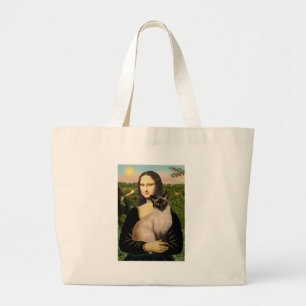 Bolsa Tote Grande Mona Lisa - Gato Siamês de Seal Point