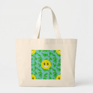 Bolsa Tote Grande money eyed emoji
