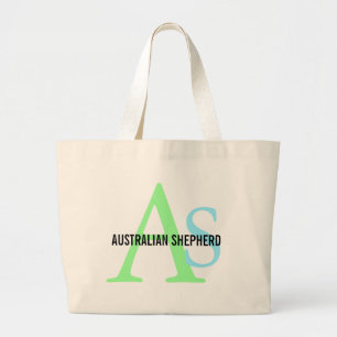 Bolsa Tote Grande Monograma australiano do pastor