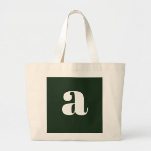 Bolsa Tote Grande Monograma Branco Pastel Fofo Verde
