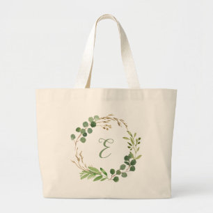 Bolsa Tote Grande Monograma personalizado de eucalipto