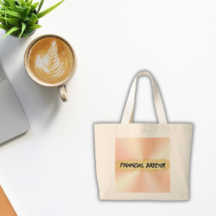 Bolsa Tote Grande Monogramas Peach e negócios Dourados
