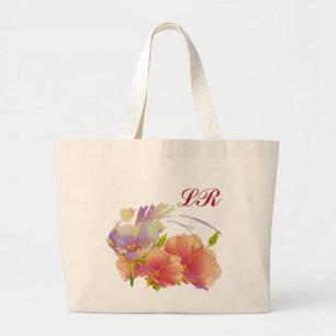 Bolsa Tote Grande Monogramas personalizados Sacos de Tota para pin
