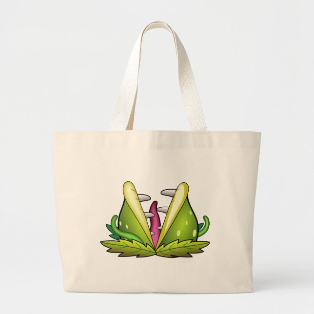 Bolsa Tote Grande monstro da armadilha de venus (Frente)