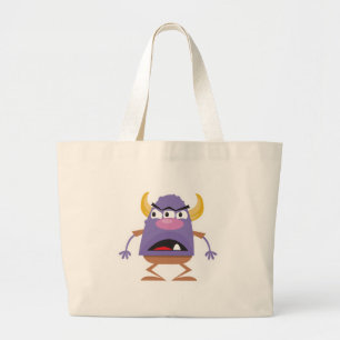 Bolsa Tote Grande monstro ogro bobo de três olhos