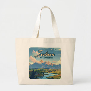 Bolsa Tote Grande Montanhas de Tetons do Ranking Jackson Hole Wyomin