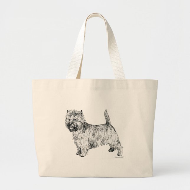 Bolsa Tote Grande Monte de pedras Terrier (Frente)