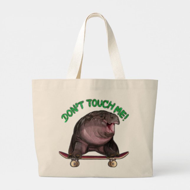 Bolsa Tote Grande Moo Deng Hippo Bag of Love. (Verso)