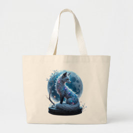 Bolsa Tote Grande Moonlit Crystal Fox – Guardian of Silent Dreams. 